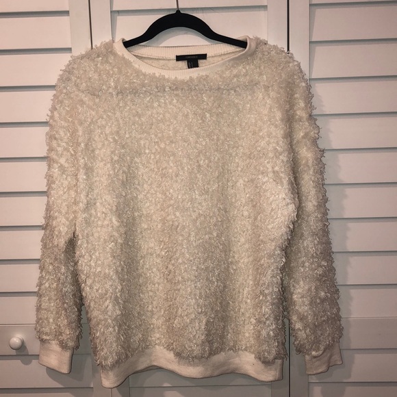 Forever 21 fuzzy cream sweater - Picture 1 of 3